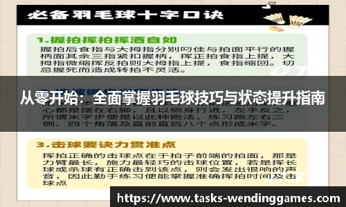 从零开始：全面掌握羽毛球技巧与状态提升指南