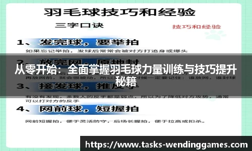 从零开始：全面掌握羽毛球力量训练与技巧提升秘籍